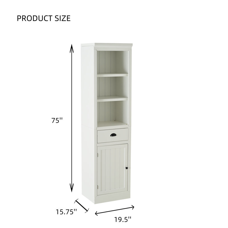 Tablette haute 75 po de style rétro avec armoire pour couloir, salon, cuisine, maison, studio ou espace de travail 