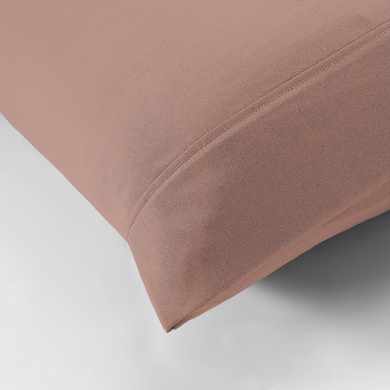 Ensemble de draps en microfibre 4 pièces Modern, Ensemble de draps pour grand lit avec 2 taies d'or, Pink
