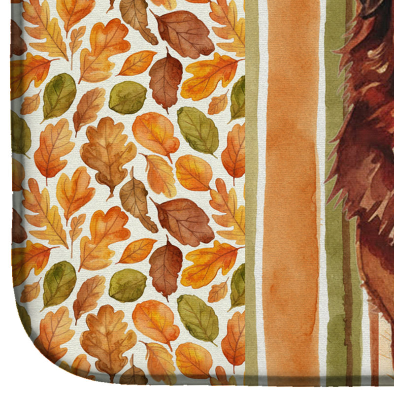 Tapis de séchage d'automne rouge et rouge