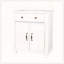 Meuble-lavabo Mid-Century avec base romaine, blanc