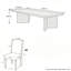 Ensemble de salle à manger rectangulaire de style campagnard 7 pièces en bois massif avec 6 chaises de salle à manger rembourrées et recouvertes de tissu-446816131-446816143