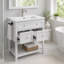 Meuble-lavabo de salle de bain avec lavabo en céramique, tiroirs et tablette ouverte-1463857143