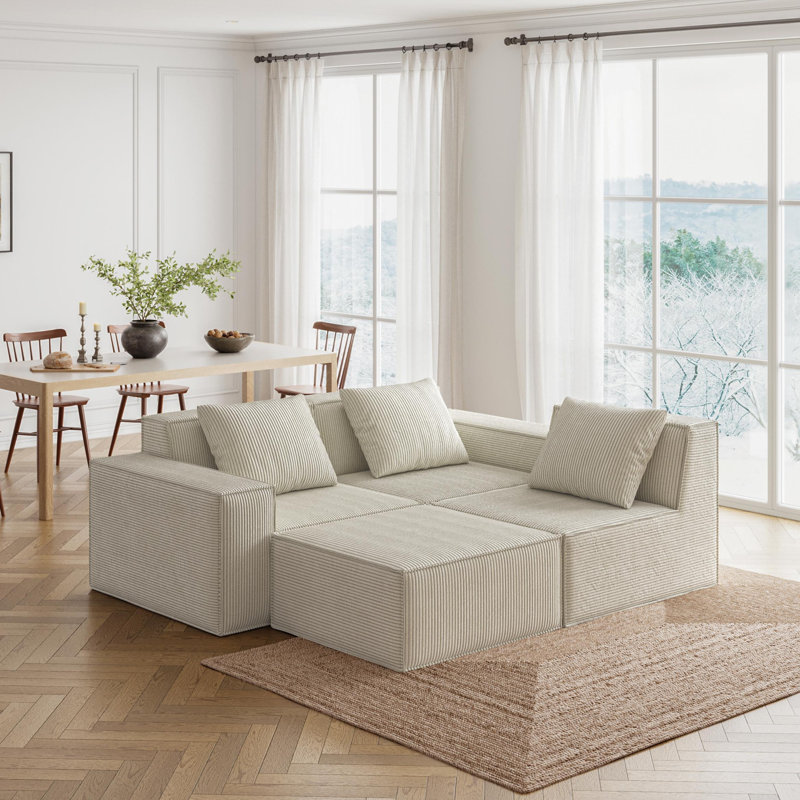 Canapé contemporain, Blanc