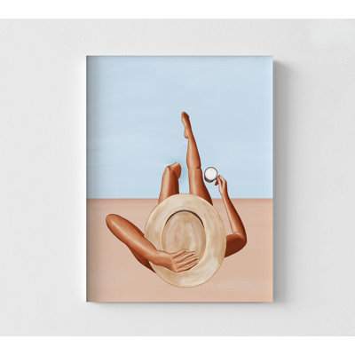 «Poolside Girl» par Sophie Bek, idée de décoration de chambre à coucher, art mural de maison de piscine, grande piscine intérieure, affiche