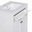 Meuble-lavabo de 30 po avec lavabo en céramique, armoire de salle de bain simple blanche avec 2 portes et une tablette, portes à fermeture douce-120329929