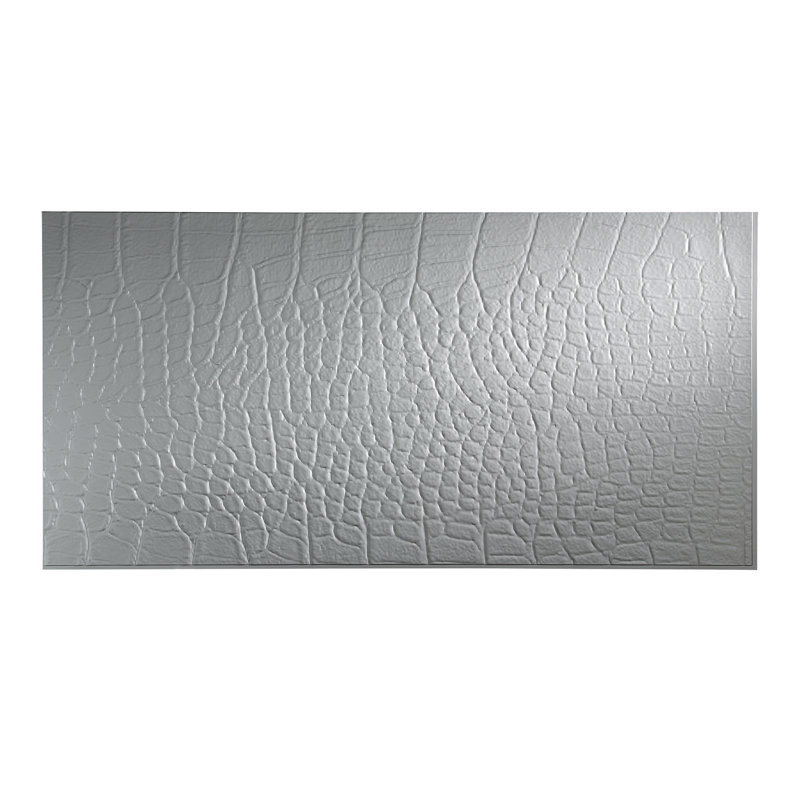 Panneau mural décoratif en vinyle FASÄDE Cayman 4 pi x 8 pi, Argenté