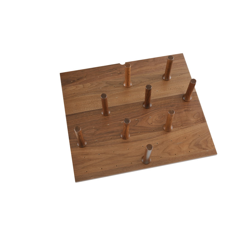 Rev-A-Shelf Walnut Trim to Fit Drawer Peg Board Insert with Wooden Pegs, 24.25