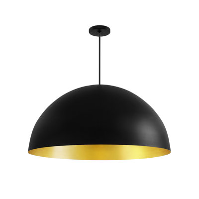 Elias Dome 6-Light Pendant - with Champagne Gold Interior