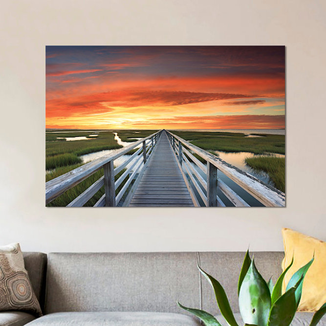 « des gris plus beach coucher de soleil », reproduction de photo sur toile, H 26 po x l 40 po x P 1,5 po, Toile tendue