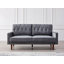 Petit canapé à dossier coussiné en velours-772313717-749523964