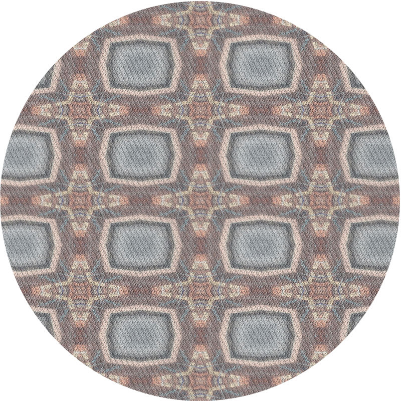 Geometric Indoor Rug, Round 5'