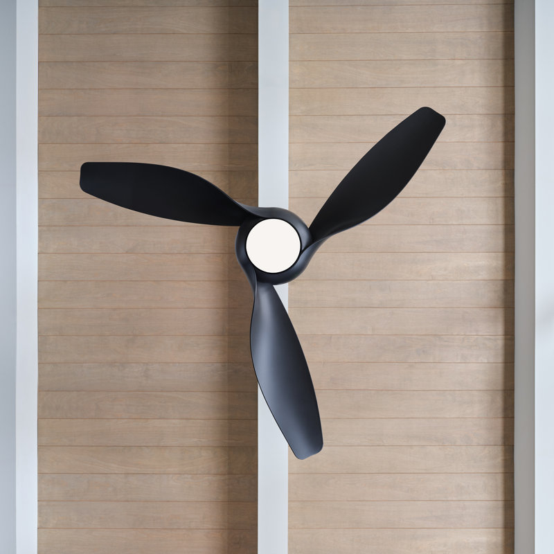 Visual Comfort Fan Topan Smart 52 LED Indoor Ceiling Fan with Threaded Downrod, Silver ABS blades and Handheld Remote, 52" W