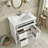 30" Free-Standing Single Bathroom Vanity With Ceramic Sink, Storage Cabinet With Solid Wood Frame & 1 Flip-Out Drawer & 2 Side Drawers-1070616516