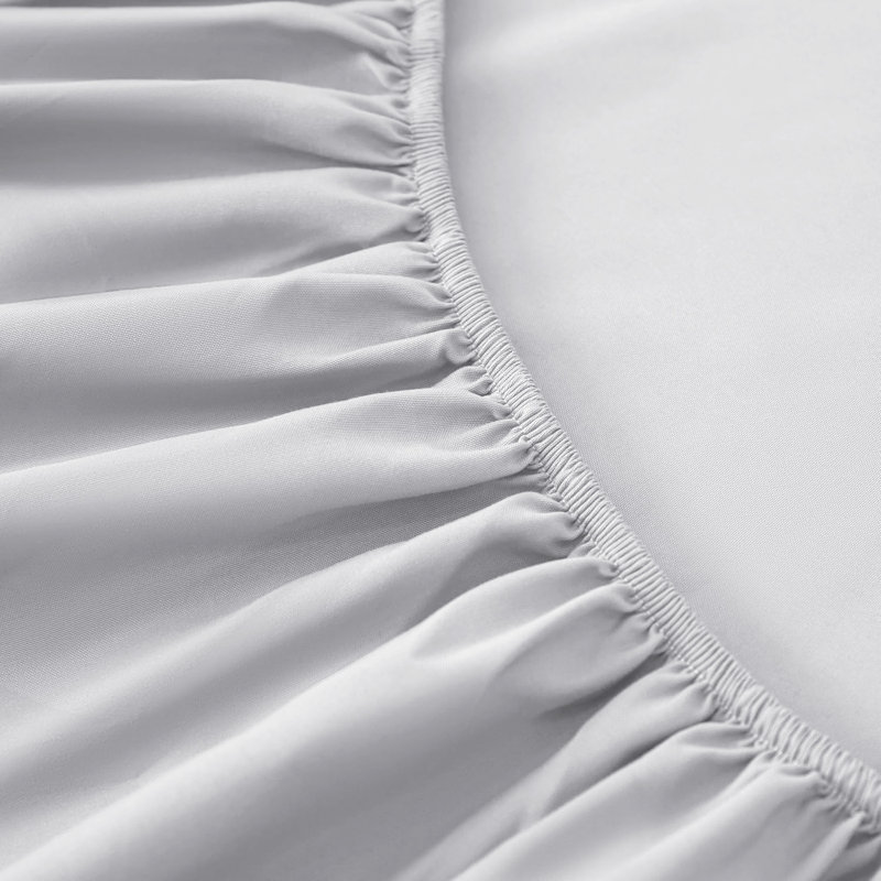 Super Soft Extra Deep Pocket Microfiber Brushed Fitted Sheet, Silver, Kingsize (5')