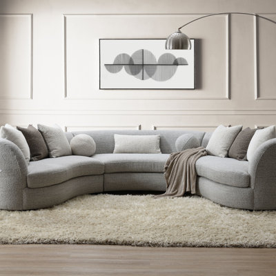 Canapé modulaire Boucle avec 9 coussins