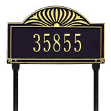 Sunburst 1-Line Lawn Address Sign