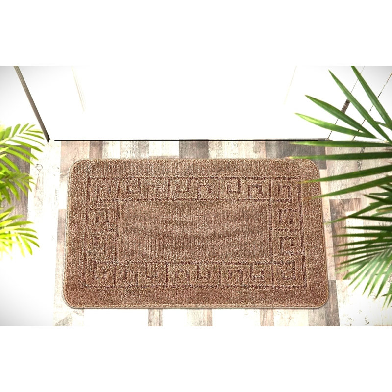Aidelyn Non-Slip Indoor Doormat, 50cm W x 80cm L, Beige