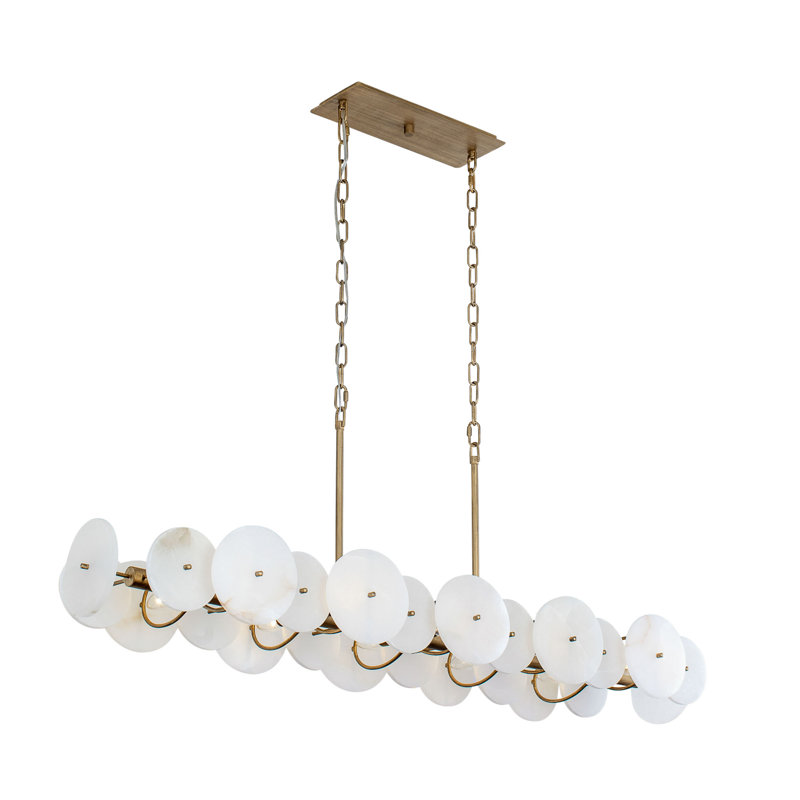 Luminaire suspendu linéaire 10 lumières Cosmos, Noir mat