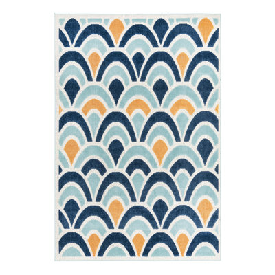 Tapis d'extérieur Hayworth Bleu