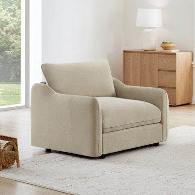 Abrianna Oversized Understated Upholstered Armchair by Ebern Designs