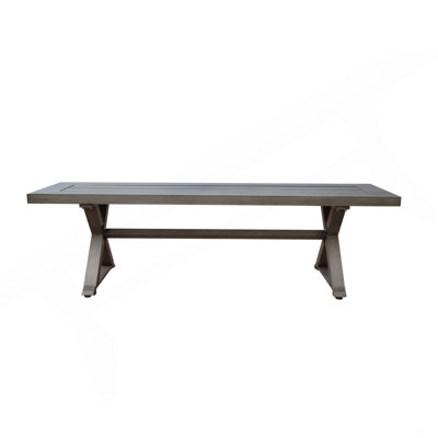 Modern Outdoor Aluminum Dining Bench
