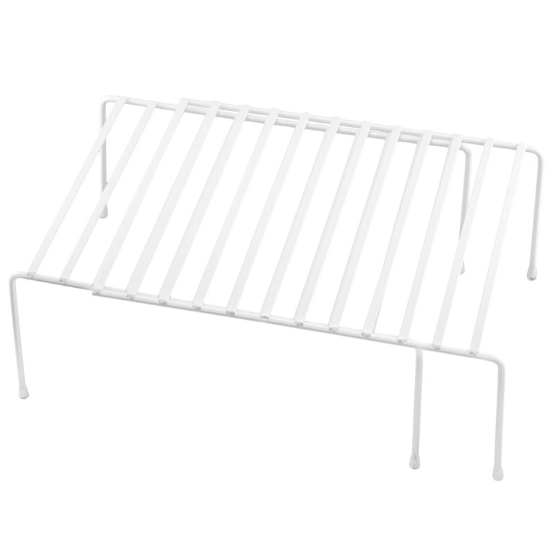 White Steel Expandable Kitchen Counter and Cabinet Shelf Organizer