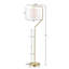 Lampe sur pied angulaire en métal