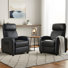 Fauteuil inclinable manuel de 27 po de large avec dossier et dossier (ensemble de 2)