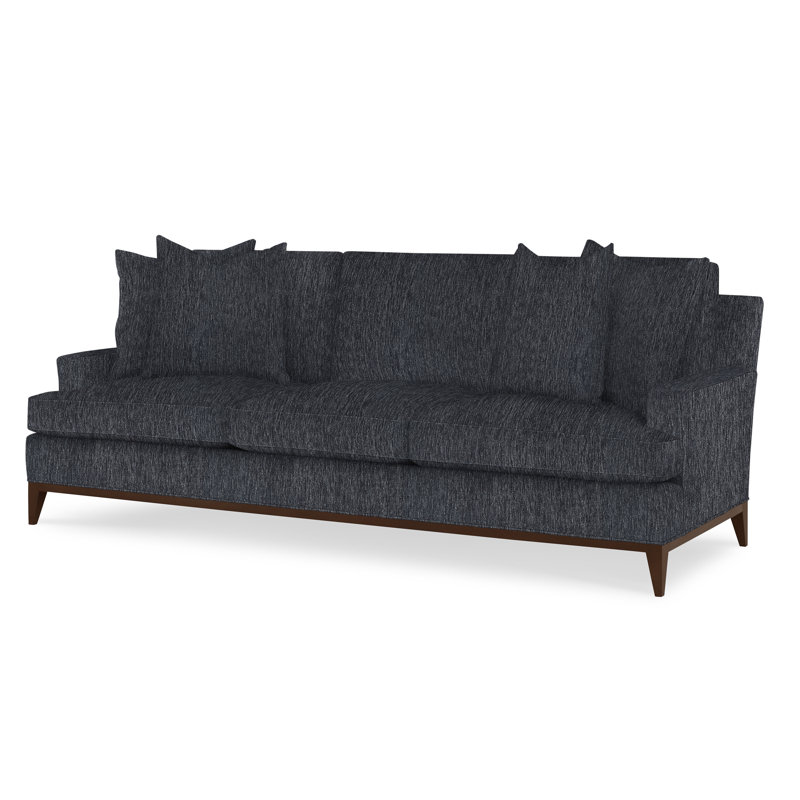 Dapper Upholstered 88'' Sofa, American Walnut, Cloudy Day Ivory