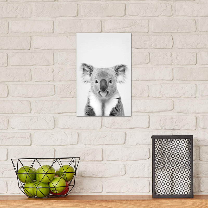 Koala par Sissi & Seb - impression d'art graphique, Toile tendue, Pas de tapis, H 12 po x l 8 po x P 0,75 po