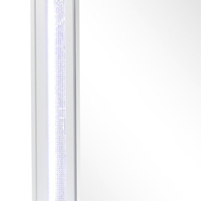 Abigale Modern Style Mirror for Nightstand Top made with wood frame and LED in White(Only Mirror TOP)