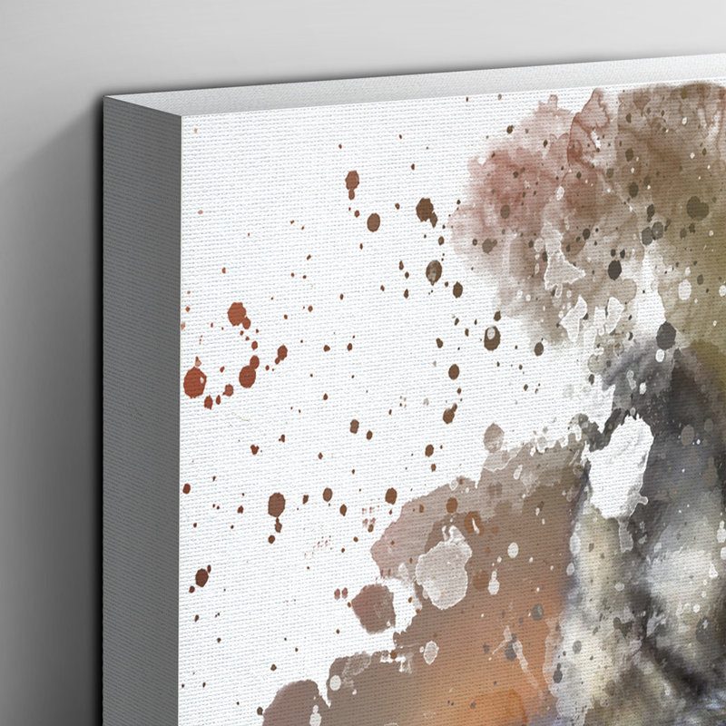 Wolf Resting - Wall Art, Wrapped Canvas, 42cm H x 29.7cm W x 0.01cm D