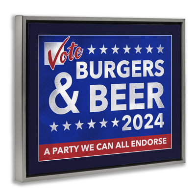 «Burgers & Beer», impression sur toile encadrée par Jedco Brands, Inc.