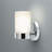 Glam 1-Light Bath Sconce | Wall Mount Bathroom Vanity Light Fixture with Frosted Glass-21537109