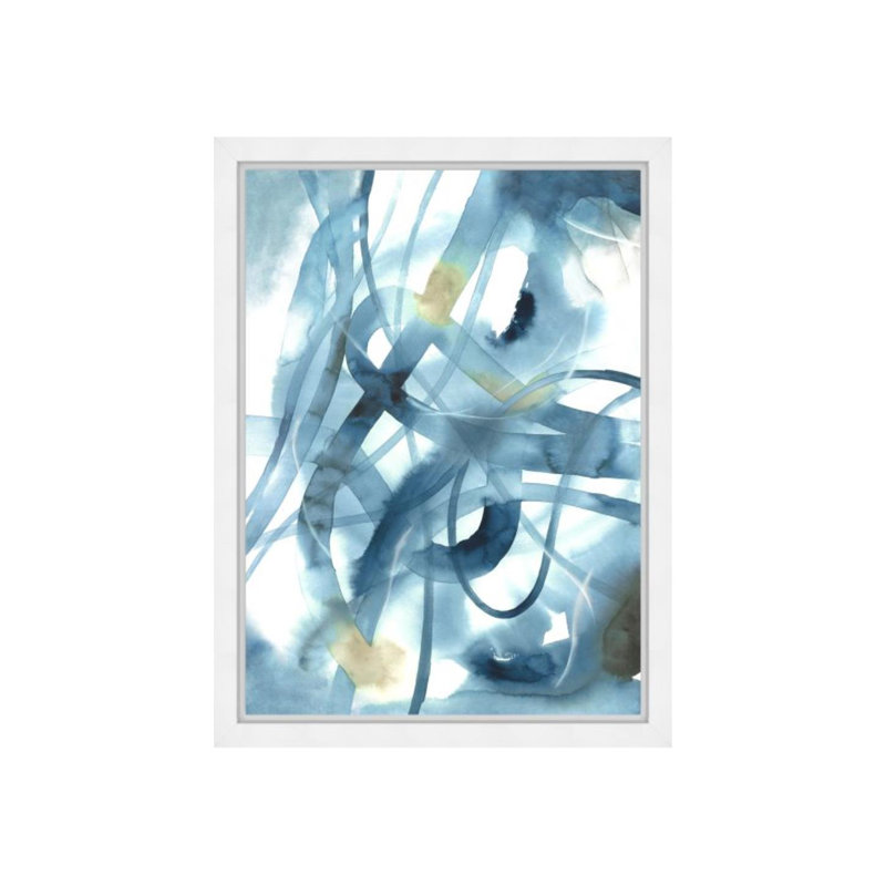 Blue Ribbons I Painting by Janice Sadler, 40" H x 30" W, Plexi