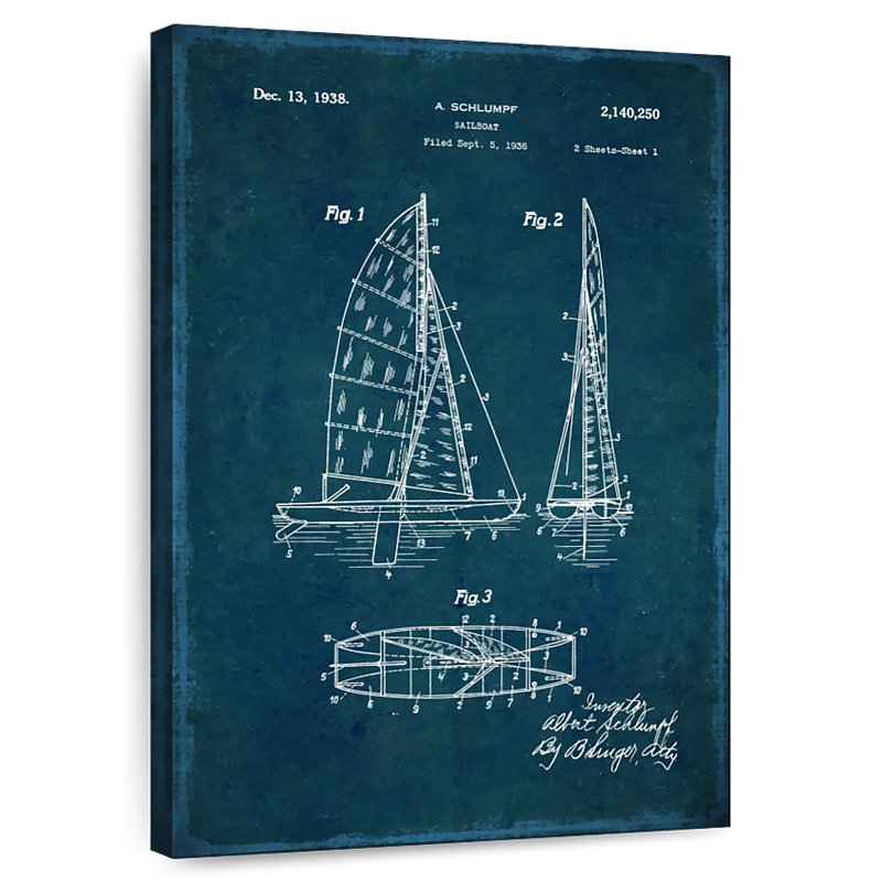 Voilier Maxwell I, 24" H x 16" W