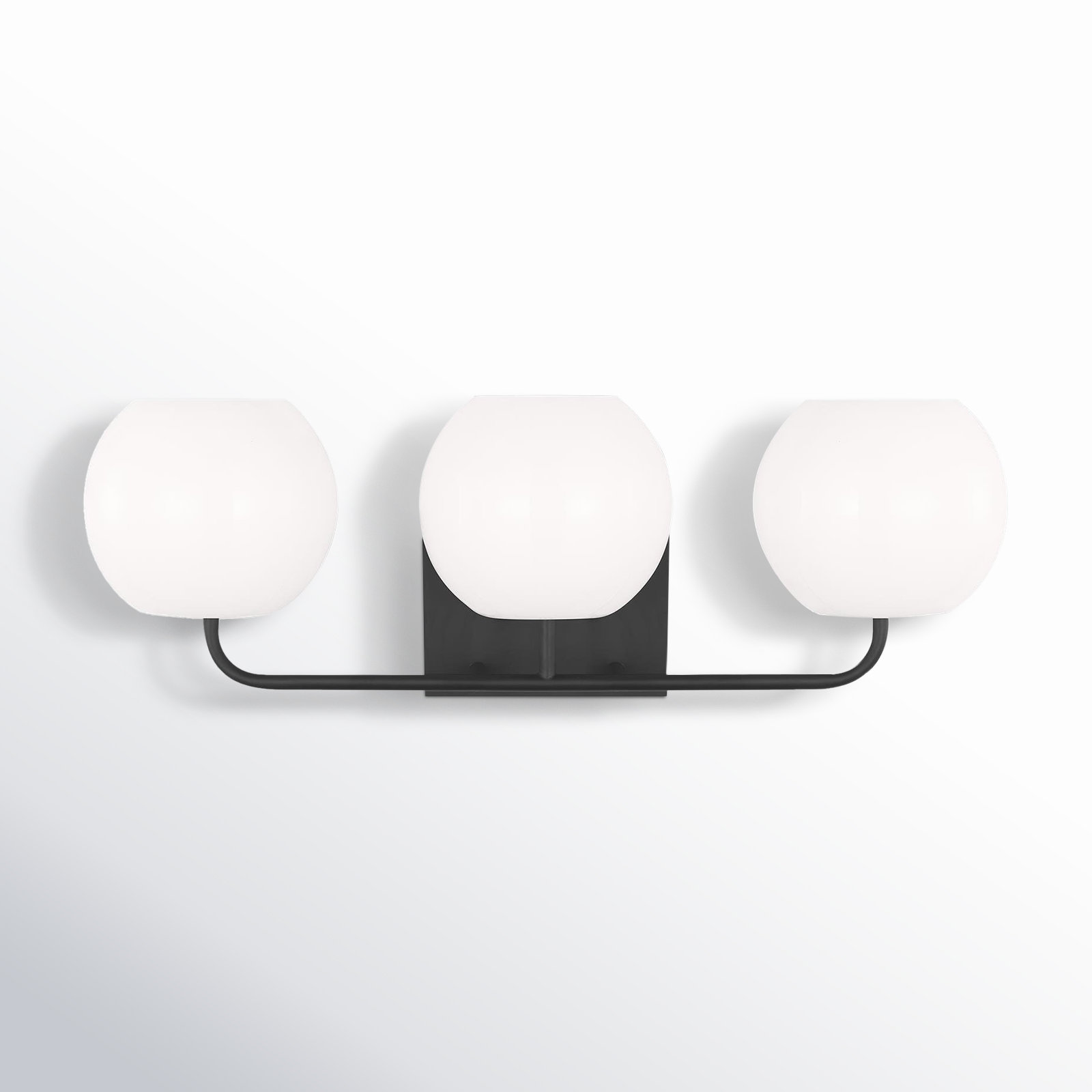 Jorund 3 Light Dimmable Vanity Light, Midnight Black, No