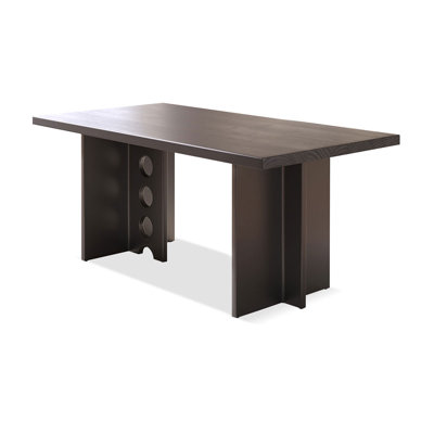 Black Rectangular Solid Wood Desks