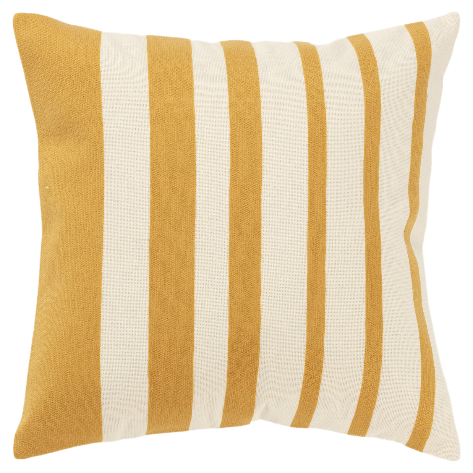 Karka 20" x 20" Embroidered Throw Pillow, Yellow/Natural