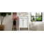 Meuble-lavabo 24 po avec lavabo supérieur, meuble de rangement moderne à 2 niveaux, meuble-lavabo simple, grandes tablettes de rangement-107740364