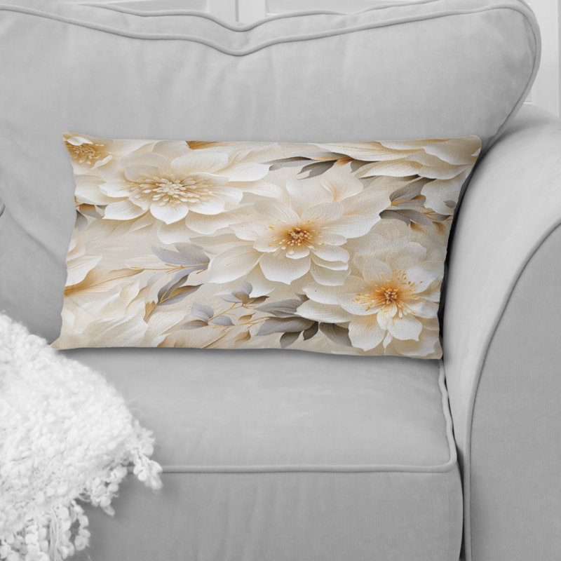 Motif bohème de fleurs de chrysanthème blanc - imprimé floral