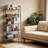 5-Tier Narrow Ladder Bookcase, Metal Frame Freestanding Storage Shelf-1731312449-1710091575
