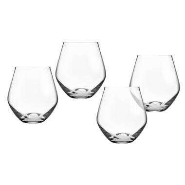 Crystal it’s Bohemia Stemless wine glasses set of 6, New