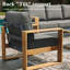  4 Pieces Aluminum Patio Furniture Set With Coffee Table, Oversized Seat With Hight Back Outdoor Conversation Sets-1465216896