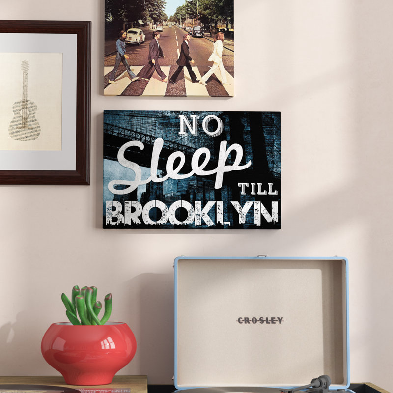 « no sleep out brooklyn », impression sur toile tendue, 30 po x 45 po