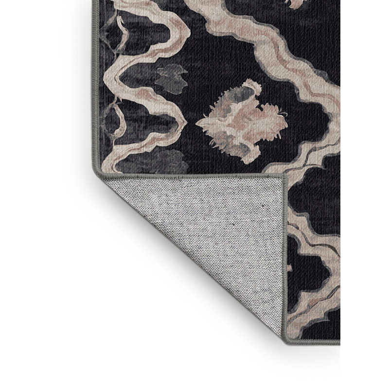 Machine Washable Purple Area Rug, Square 8'