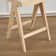 26.8"H Solid Wood Backless Counter Stool With Linen Upholstered Seat