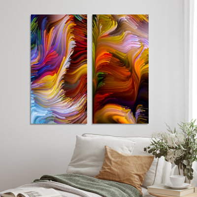 " Escape Of Liquid Art VI " 2 - Pieces