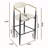 Barstools Set Of 2, Counter Height Upholstered Bar Stools With Back For Kitchen Island, Faux PU Leather Seating Black Iron Legs 260LBS Weight Capacity