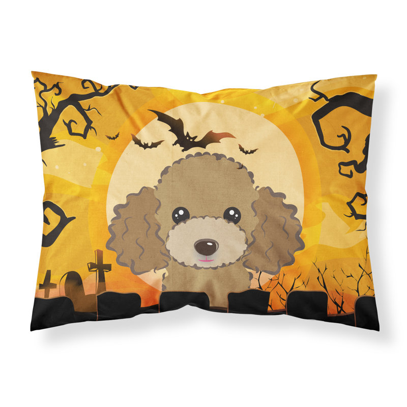  Taie d'oreiller Halloween Schnauzer, Caniche brun chocolat